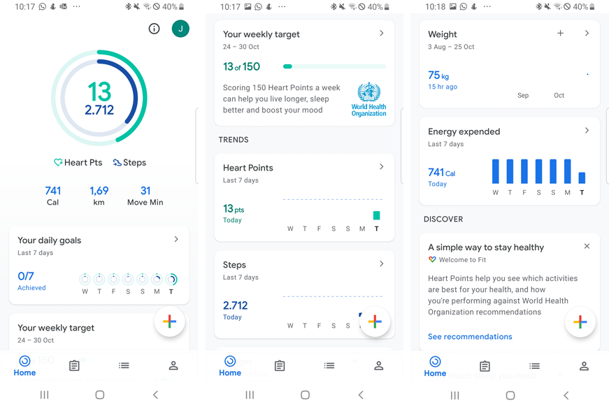 Приложение Google Fit.